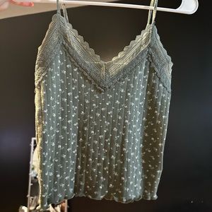 green floral tank